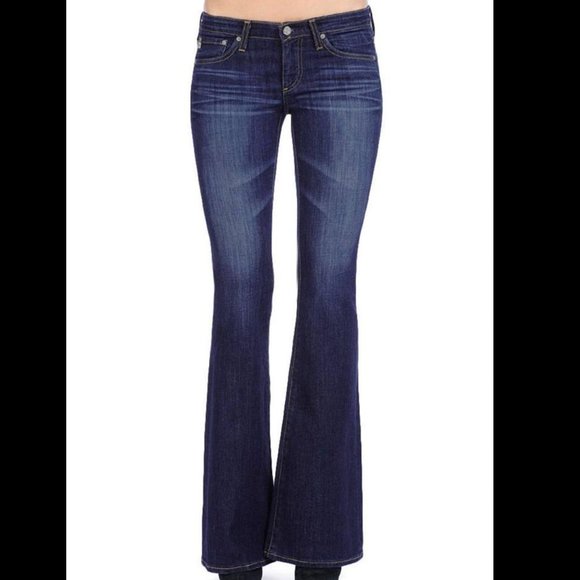 Adriano Goldschmeid The Belle Flare Jeans Low Rise Dark Wash Jeans Sz. 25 - Picture 3 of 9